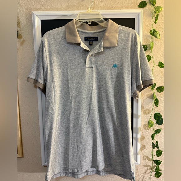 Aeropostale Gray and Tan Polo Shirt - Picture 1 of 2